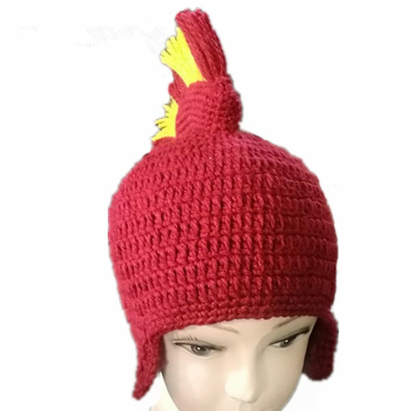 KC Chiefs Spartan Beanie 7 Different Colors You Choose Includes Face Ski Mask Wear Up Or Down Roman Helmet Crochet Winter Stocking Cap Hand Knitted Unisex Hat